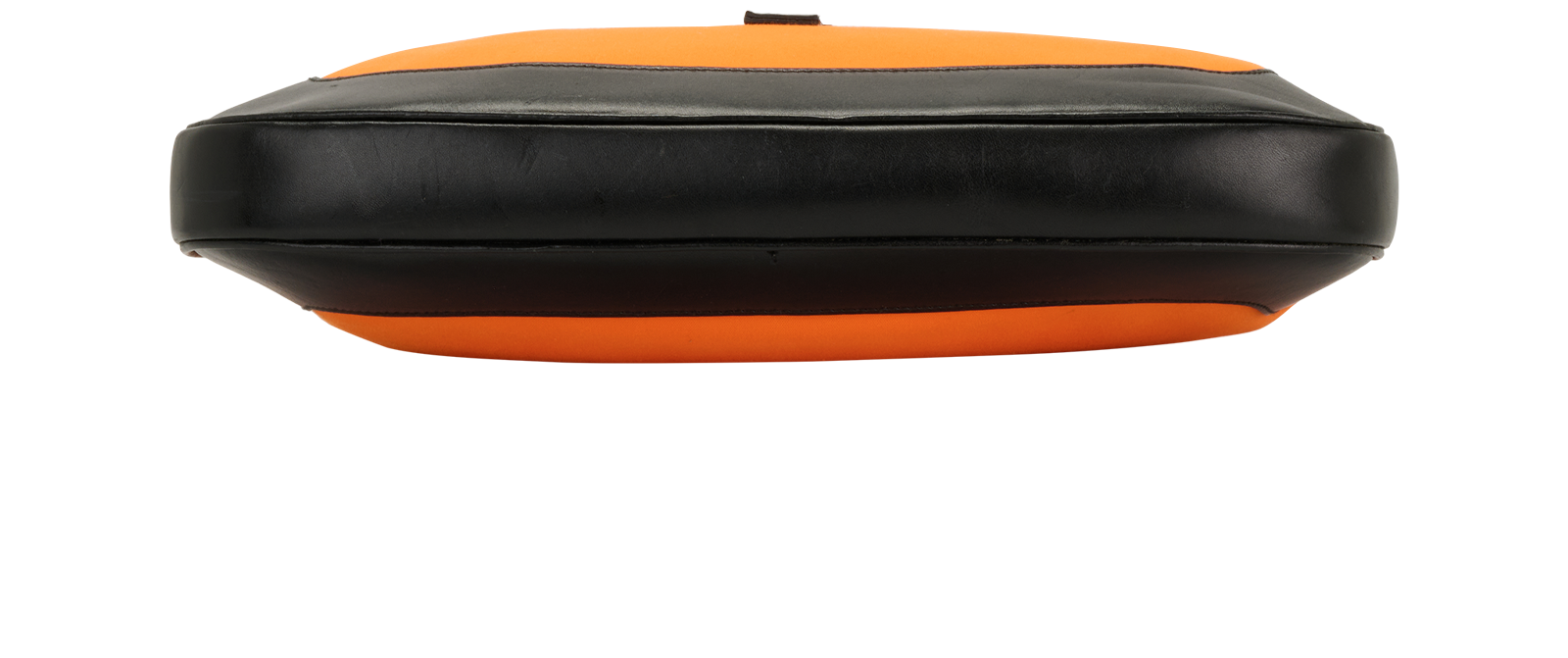 Jackie Shoulder Bag, &pound;320, Handbags, Black/Orange, Leather/Nylon, Top view